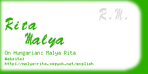 rita malya business card